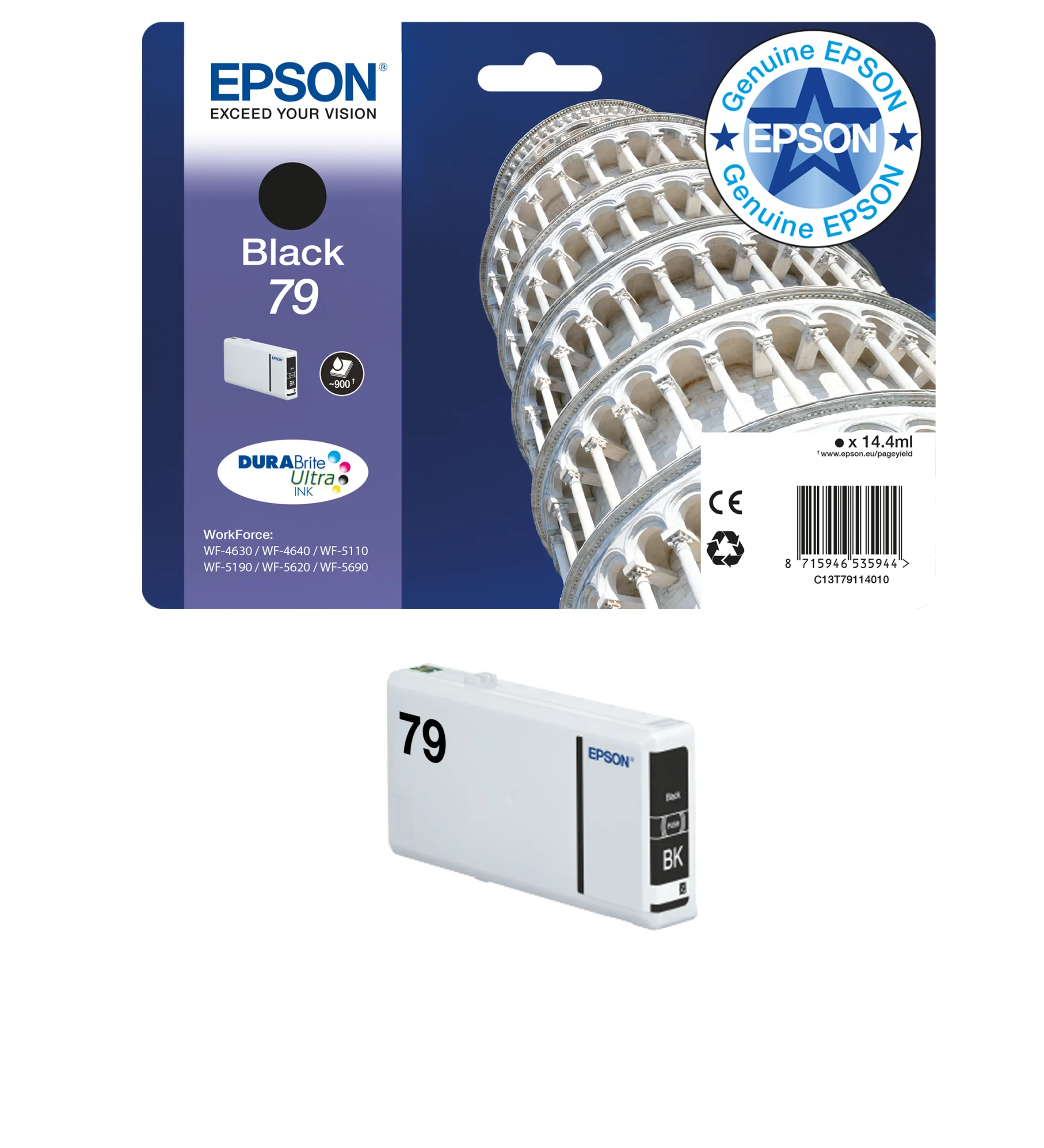 EPSON 79XL-mustekasetti, 41.8 ml, musta