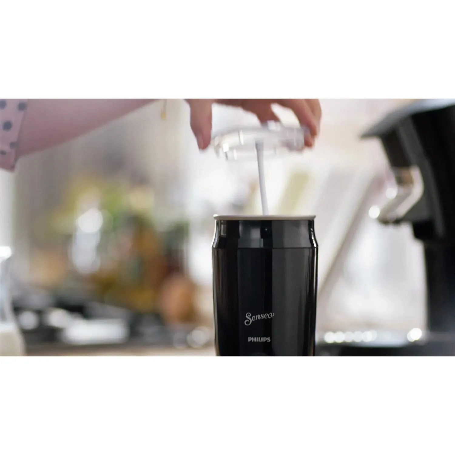 Philips Senseo - mj&ouml;lkskummare, svart