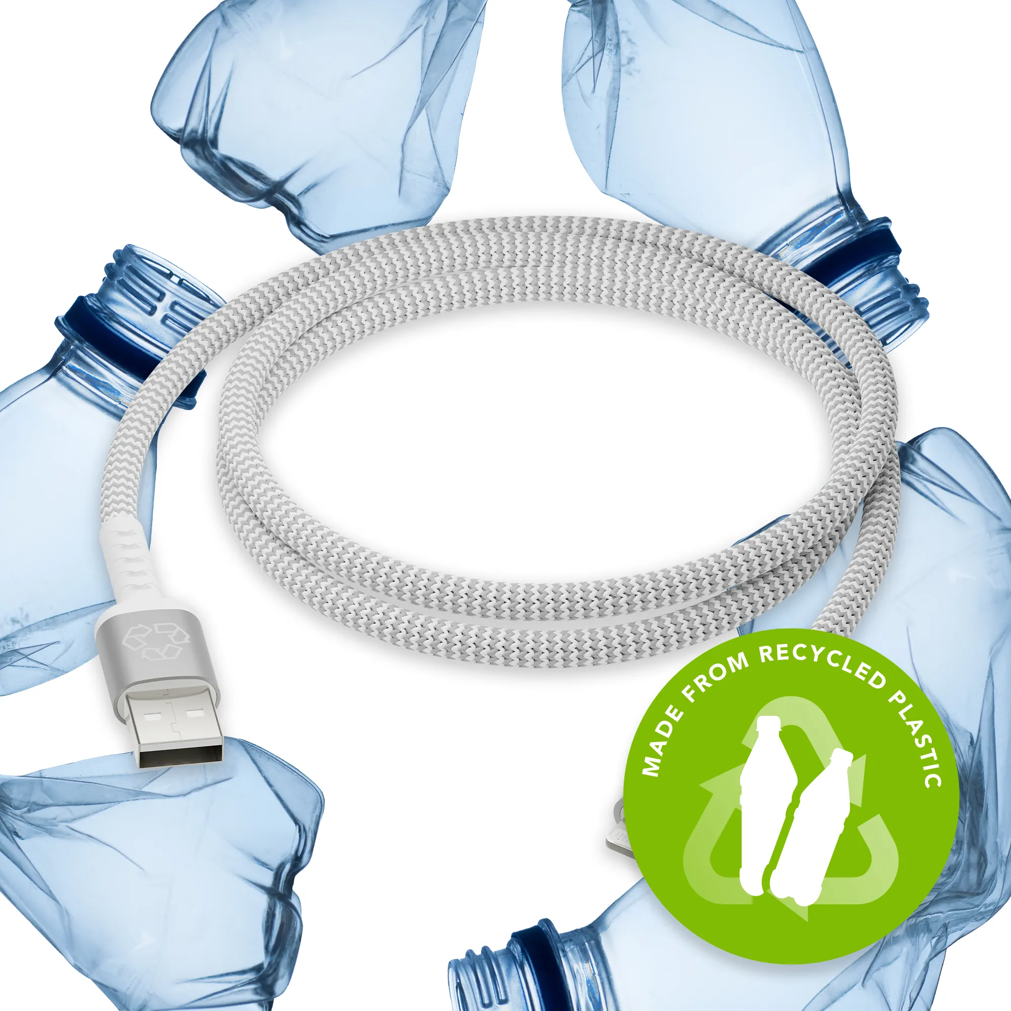 Re-charge - BRD Cable - USB-A to Lightning, White (1.2m)