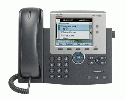 Cisco Unified IP Phone 7945G - VoIP -puhelin - SCCP, SIP - 2-linjainen toiminto - hopea, tummanharmaa