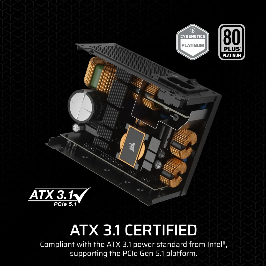 Corsair SF1000 (2024) 1000W - power supply, 80 Plus Platinum