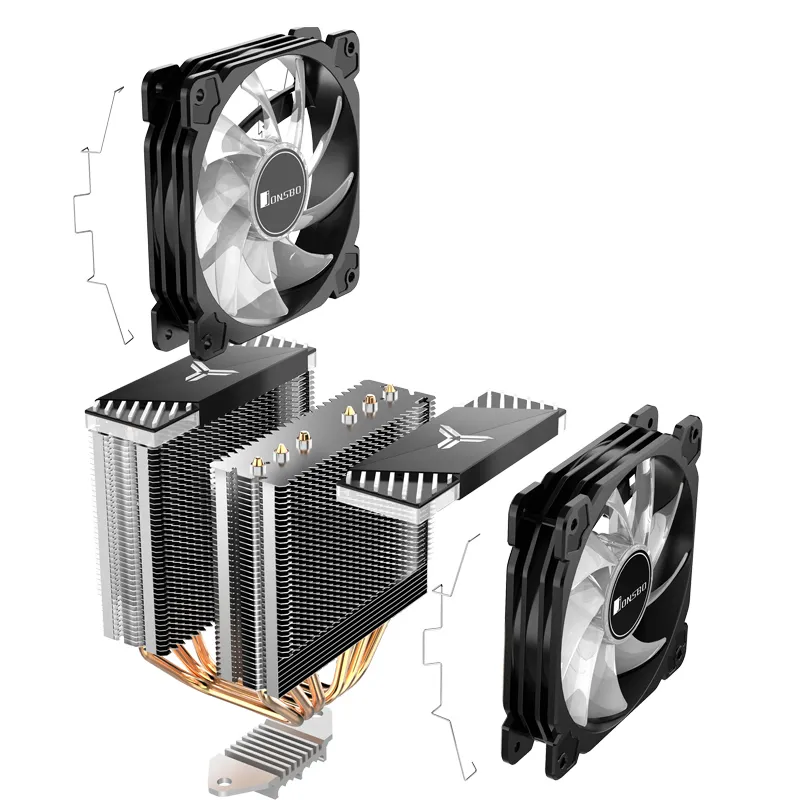 Jonsbo CR-2000 GT, ARGB - CPU cooler, svart