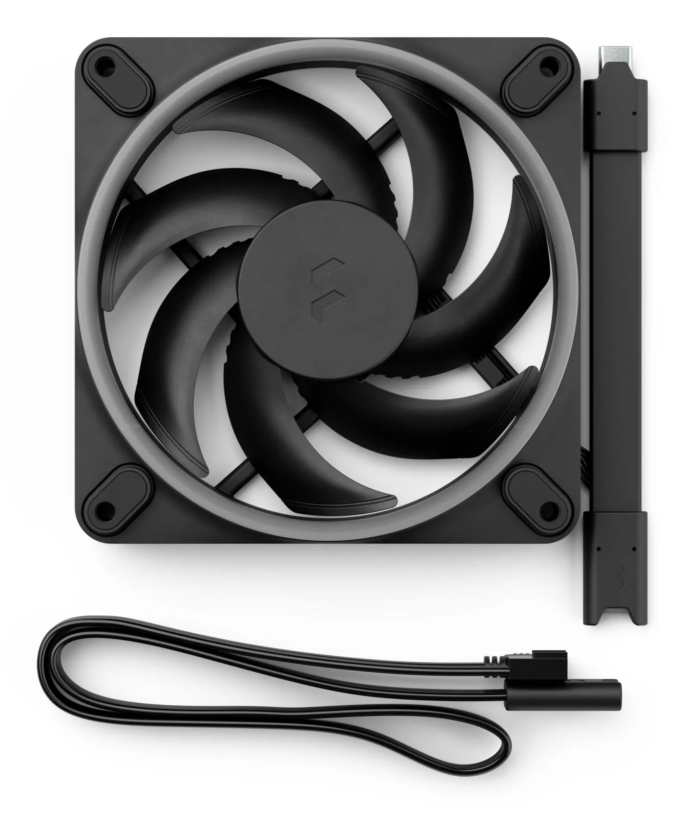 Fractal Design Momentum 12 RGB -kotelotuuletin, musta
