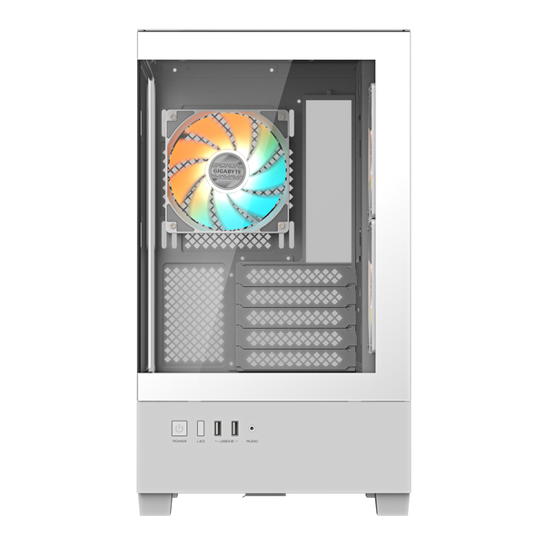 Gigabyte C201 Panoramic Ice mATX -miditornikotelo, Valkoinen