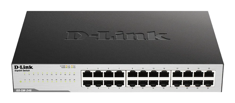 D-Link GO 24-port gigabit switch, svart