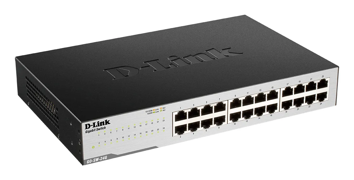 D-Link GO 24-port gigabit switch, svart