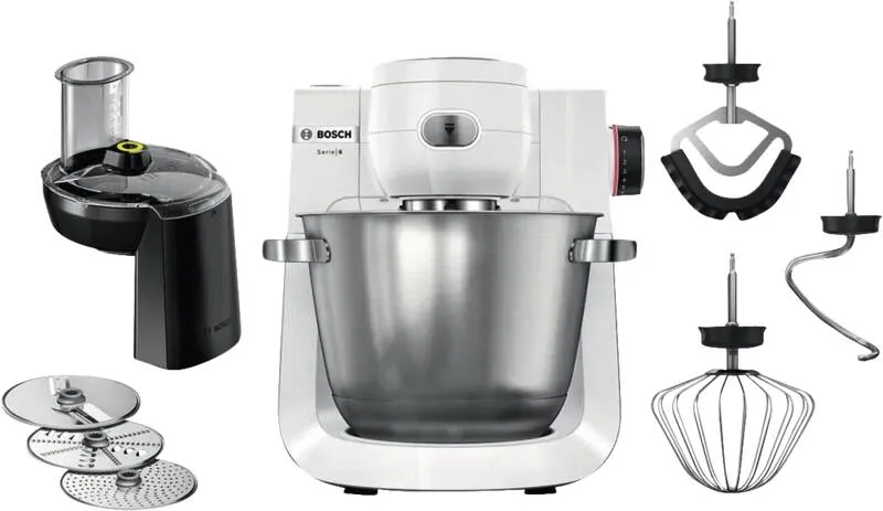 Bosch Series 6 MUMS6EW13D K&ouml;ksmaskin, 1600 watt, 5,5 liters rostfri sk&aring;l