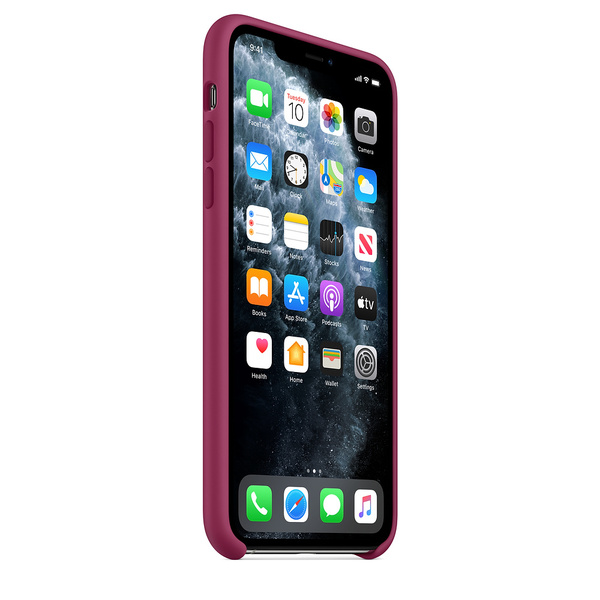 Apple iPhone 11 Pro - silikonskal, Granat&auml;pple