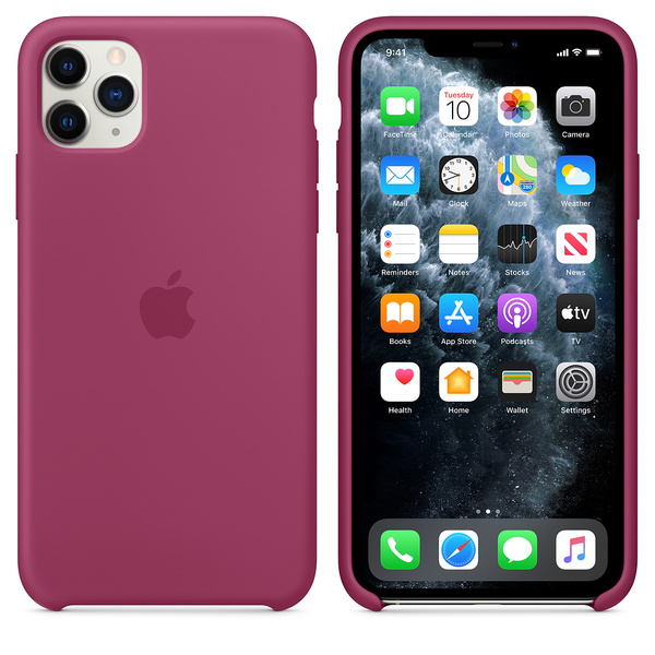 Apple iPhone 11 Pro - silikonskal, Granat&auml;pple
