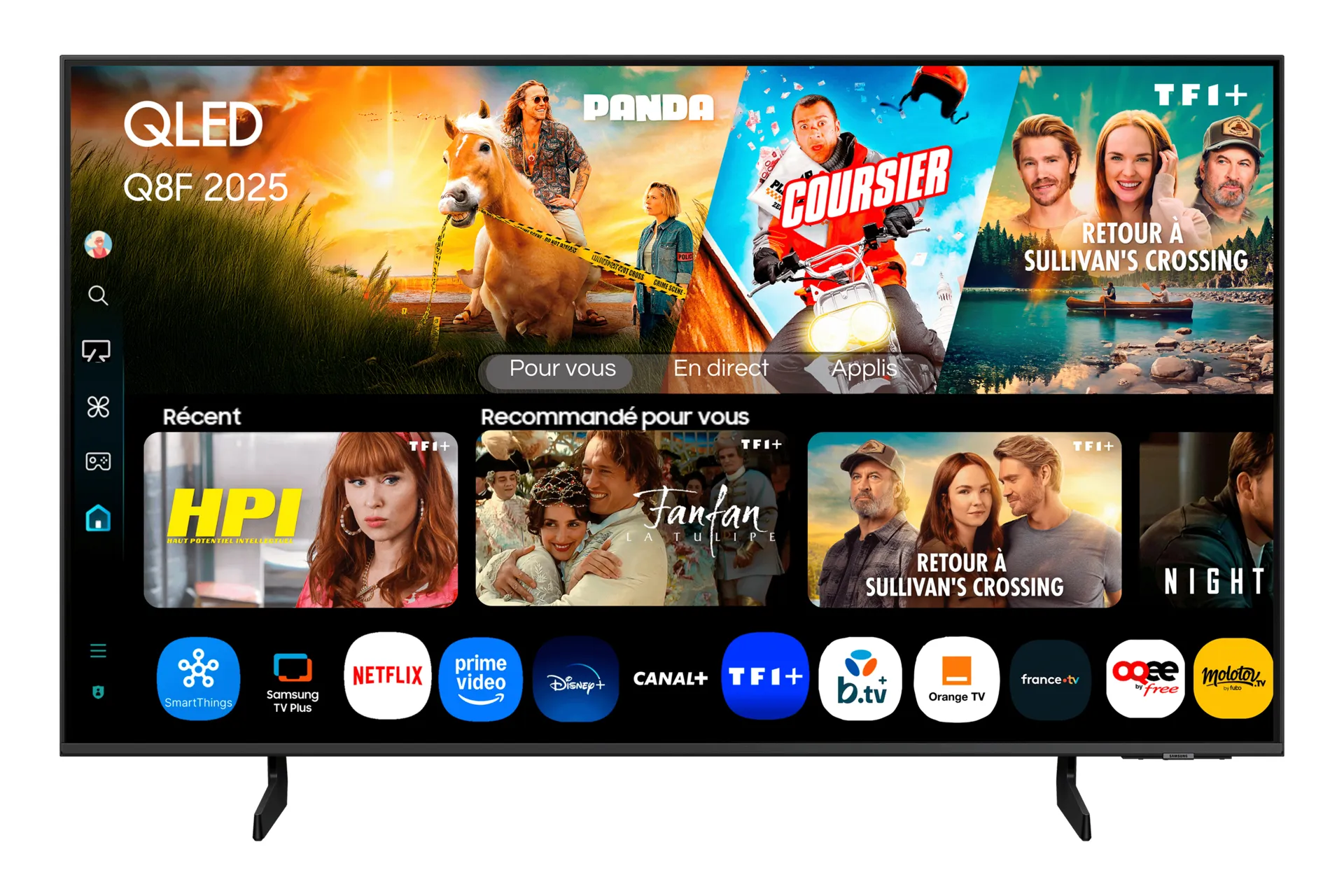 Samsung Q8F 55" 4K QLED Tizen TV, 60 Hz, HDR10+, titanium gray