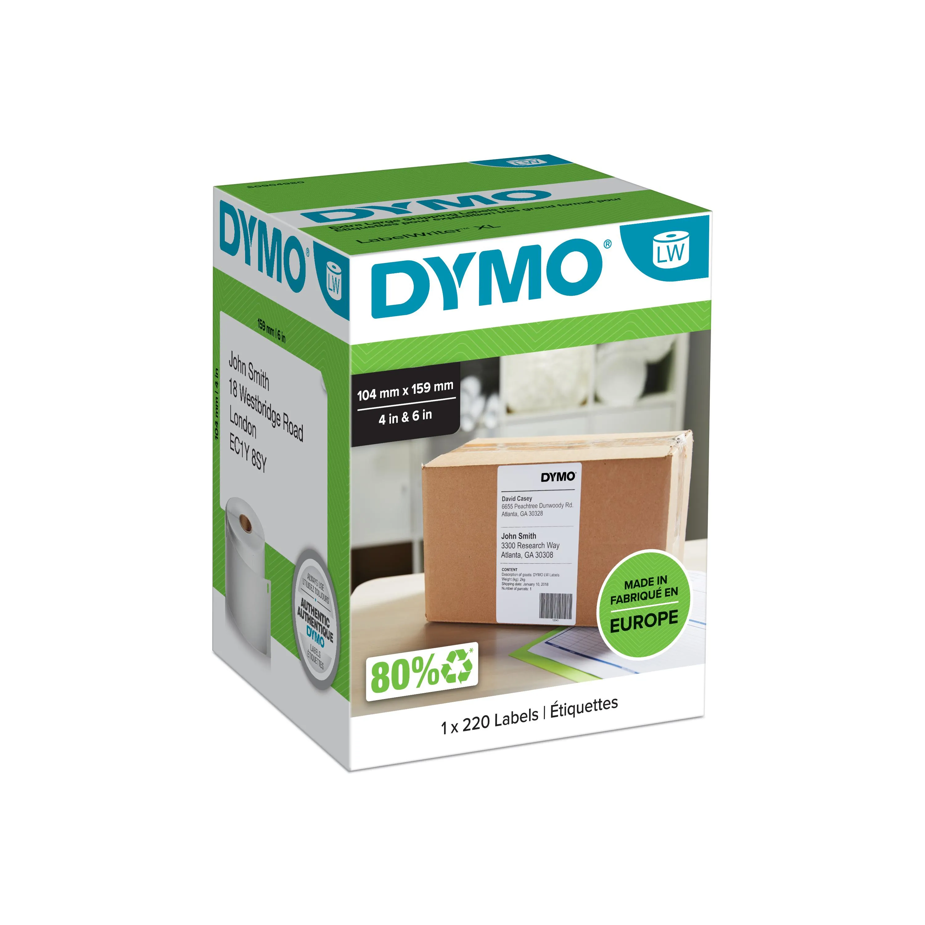 DYMO LabelWriter 4XL fraktetikett 104x159mm (UPS) 220 st