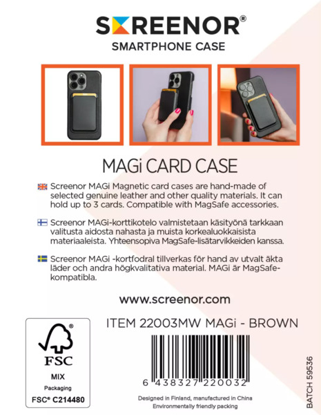 Screenor MAGi Magnetic Card Case Brown