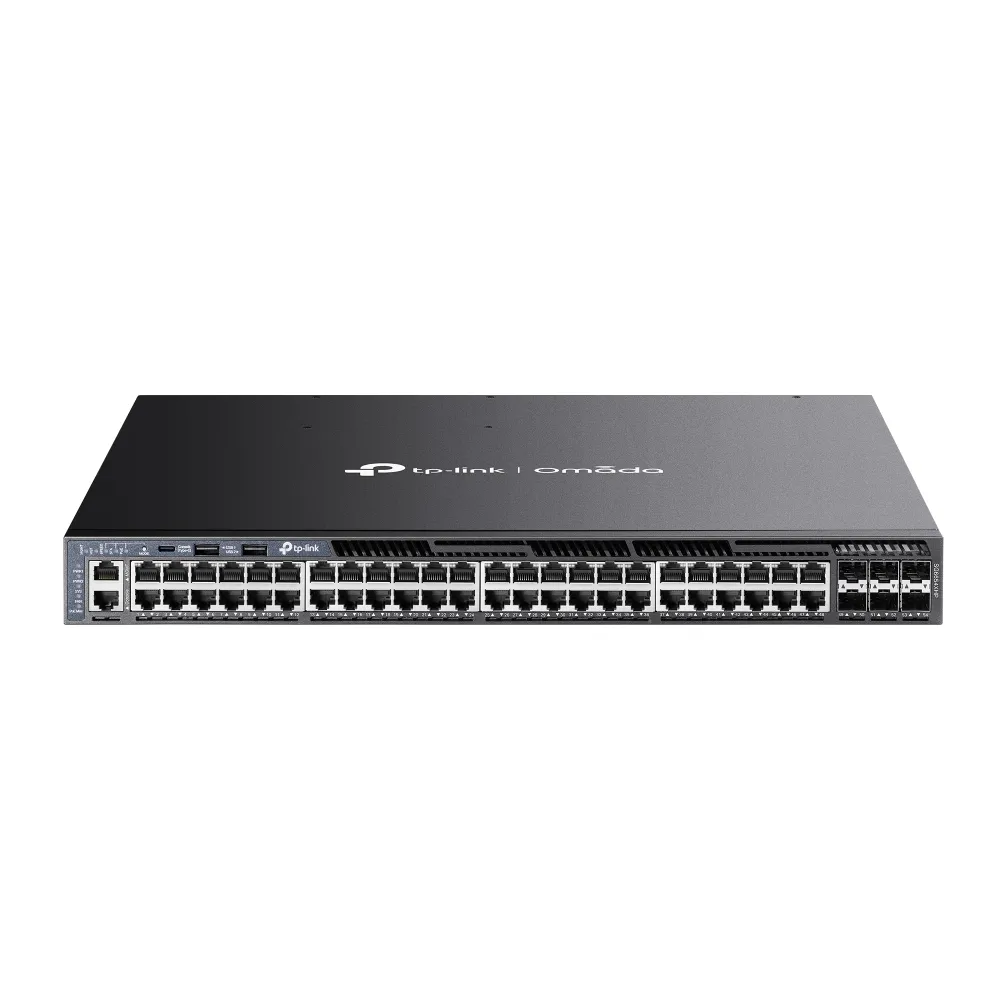 TP-Link Omada SG6654XHP - Hanterbar 48-portars Layer 3 PoE+-switch, Svart
