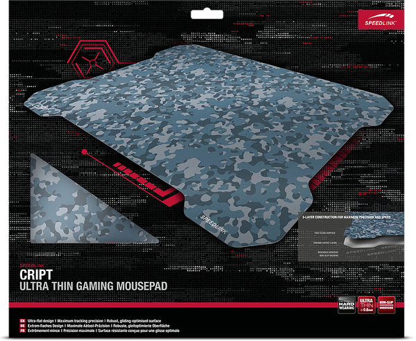 CRIPT Ultra Thin Gaming Mousepad, camouflage