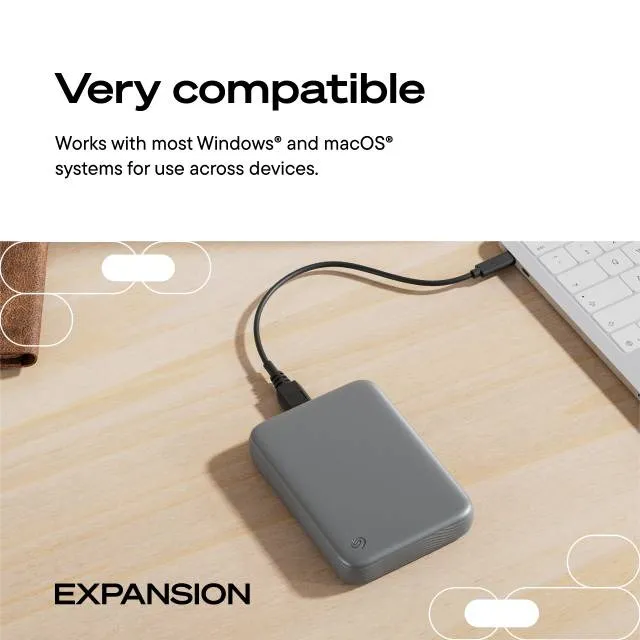 Seagate Expansion Refresh 2TB External SSD with USB 3.2 Gen 1 (Micro-USB B), Portable, Black