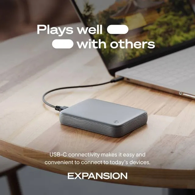 Seagate Expansion Refresh 2TB External SSD with USB 3.2 Gen 1 (Micro-USB B), Portable, Black