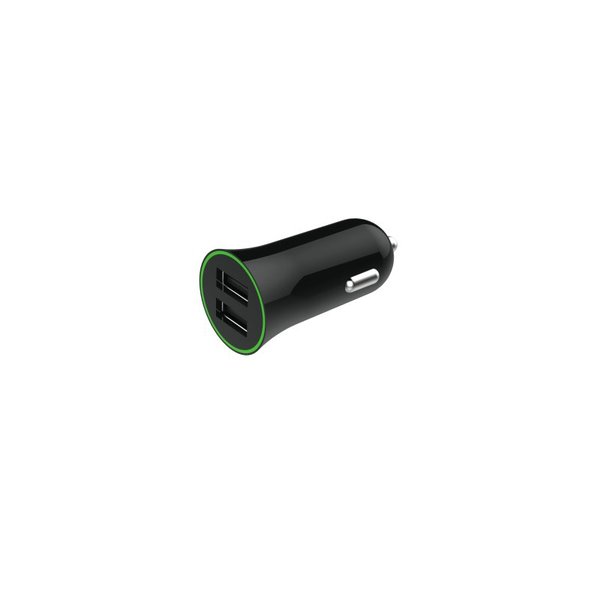 Autolaturi 12W 2xUSB-A, musta