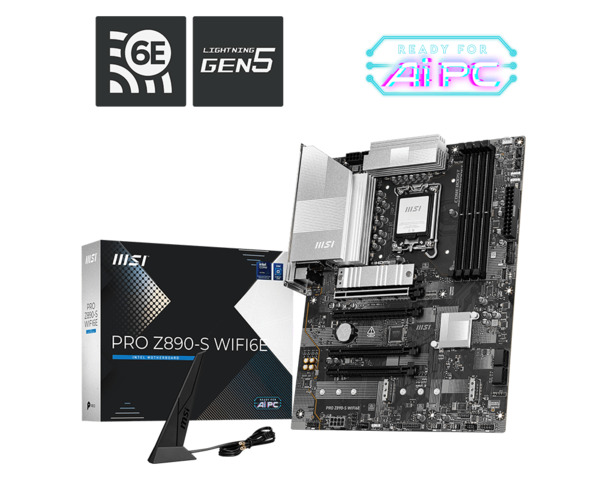 MSI PRO Z890-S WiFi 6E LGA 1851 ATX Motherboard
