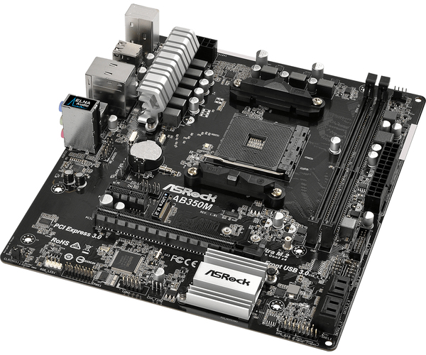 Asrock AB350M, mATX -emolevy
