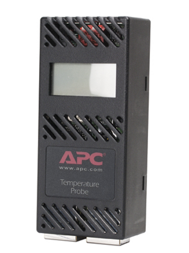 APC Temperature Sensor with LCD Display. Monitor temperature levels within a rack or room.  Used with Environmental management system AP9320.
