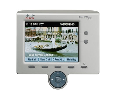 Cisco Unified IP Phone 7945G - VoIP -puhelin - SCCP, SIP - 2-linjainen toiminto - hopea, tummanharmaa