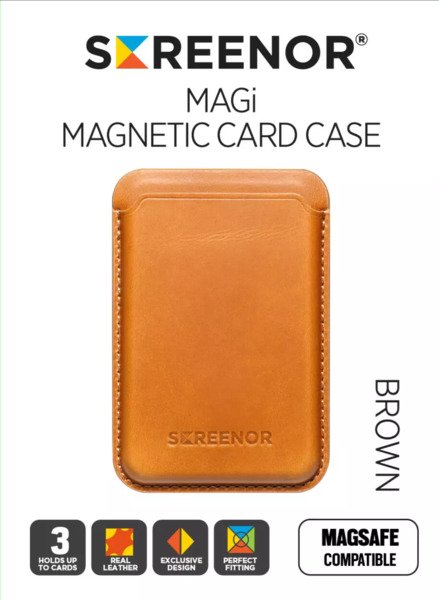 Screenor MAGi Magnetic Card Case Brown