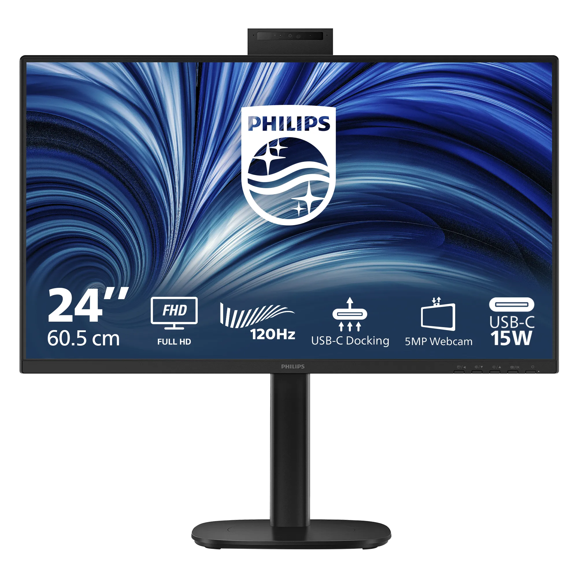 Philips 24B2U3301H/00 23.8" Full HD, IPS 120Hz Monitor with USB-C hub