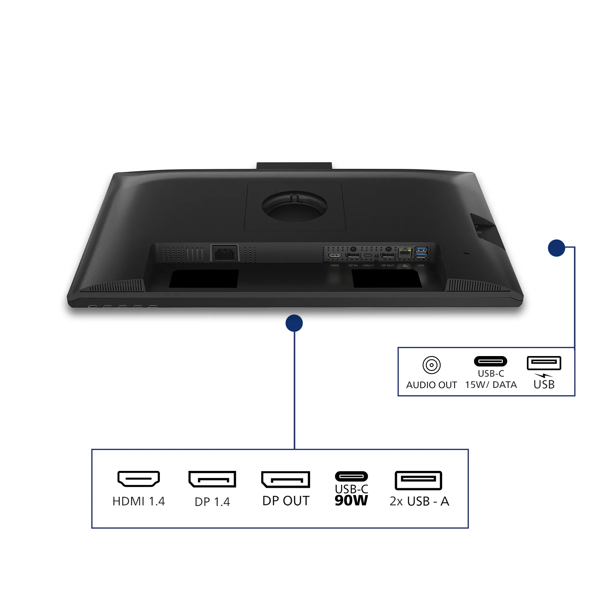 Philips 24B2U3301H/00 23.8" Full HD, IPS 120Hz Monitor with USB-C hub