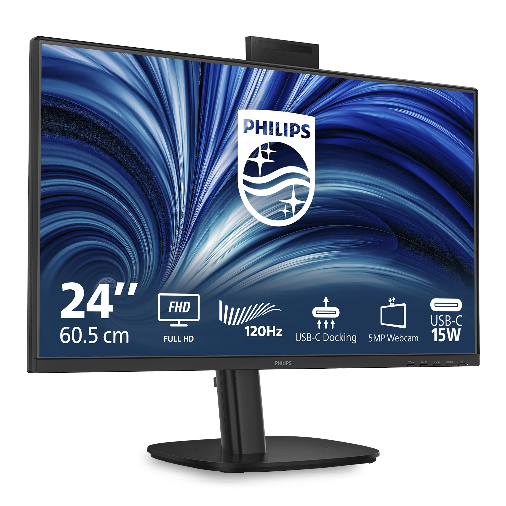 Philips 24B2U3301H/00 23.8" Full HD, IPS 120Hz Monitor with USB-C hub