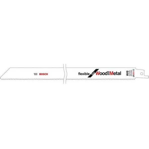Bosch Saber Saw Blade S 1222 VF Flexible for Wood and Metal, 300mm (2 pieces)