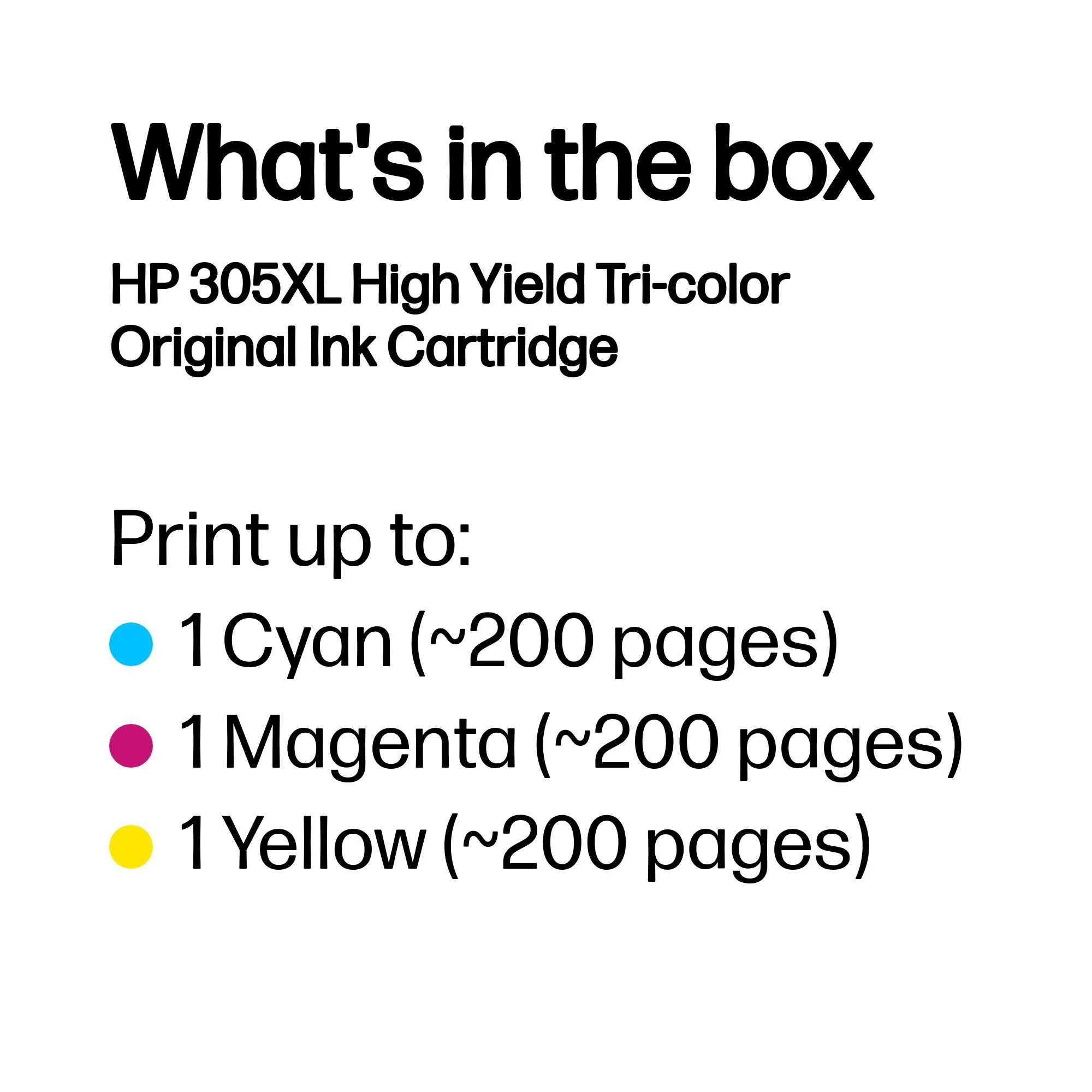 HP 305XL - 5 ml - Tuottoisa - väri (sinivihreä, sinipunainen, keltainen) - alkuperäinen - mustepatruuna malleihin Deskjet 1255, 27XX, DeskJet Plus 41XX, Envy 60