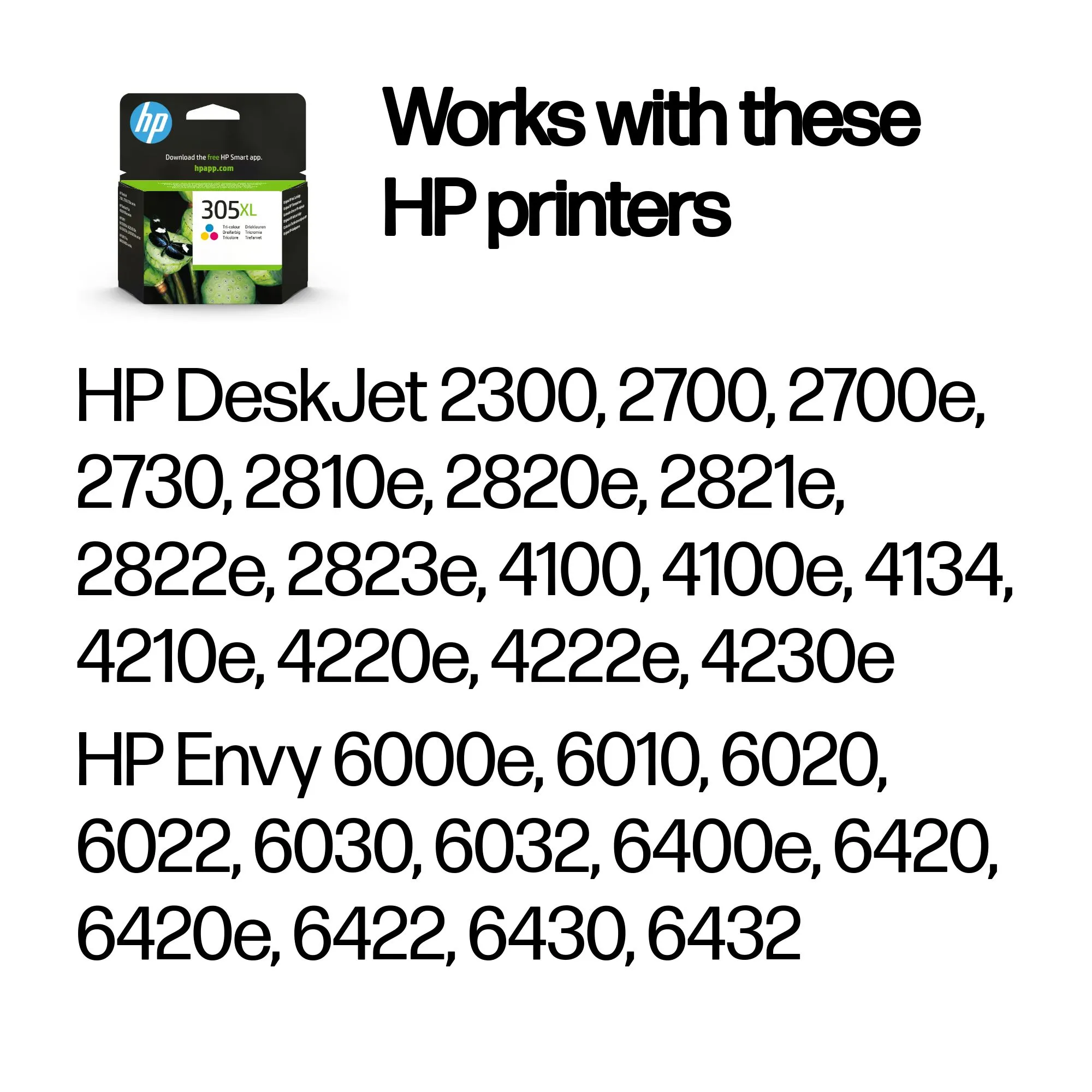 HP 305XL - 5 ml - Tuottoisa - v&auml;ri (sinivihre&auml;, sinipunainen, keltainen) - alkuper&auml;inen - mustepatruuna malleihin Deskjet 1255, 27XX, DeskJet Plus 41XX, Envy 60