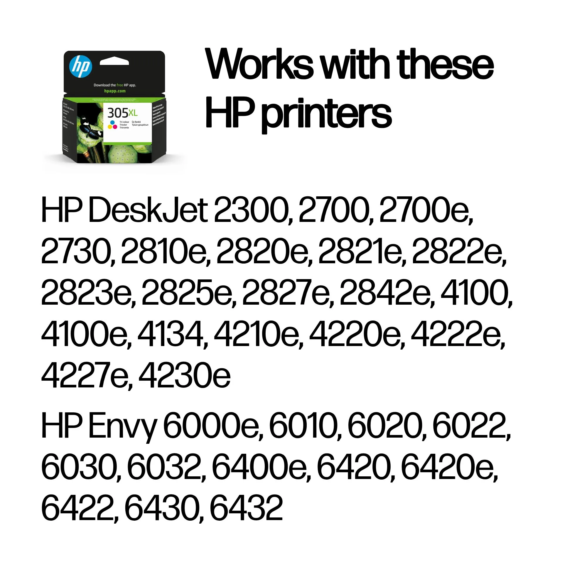 HP 305XL ink cartridge, 5 ml, Tri-color