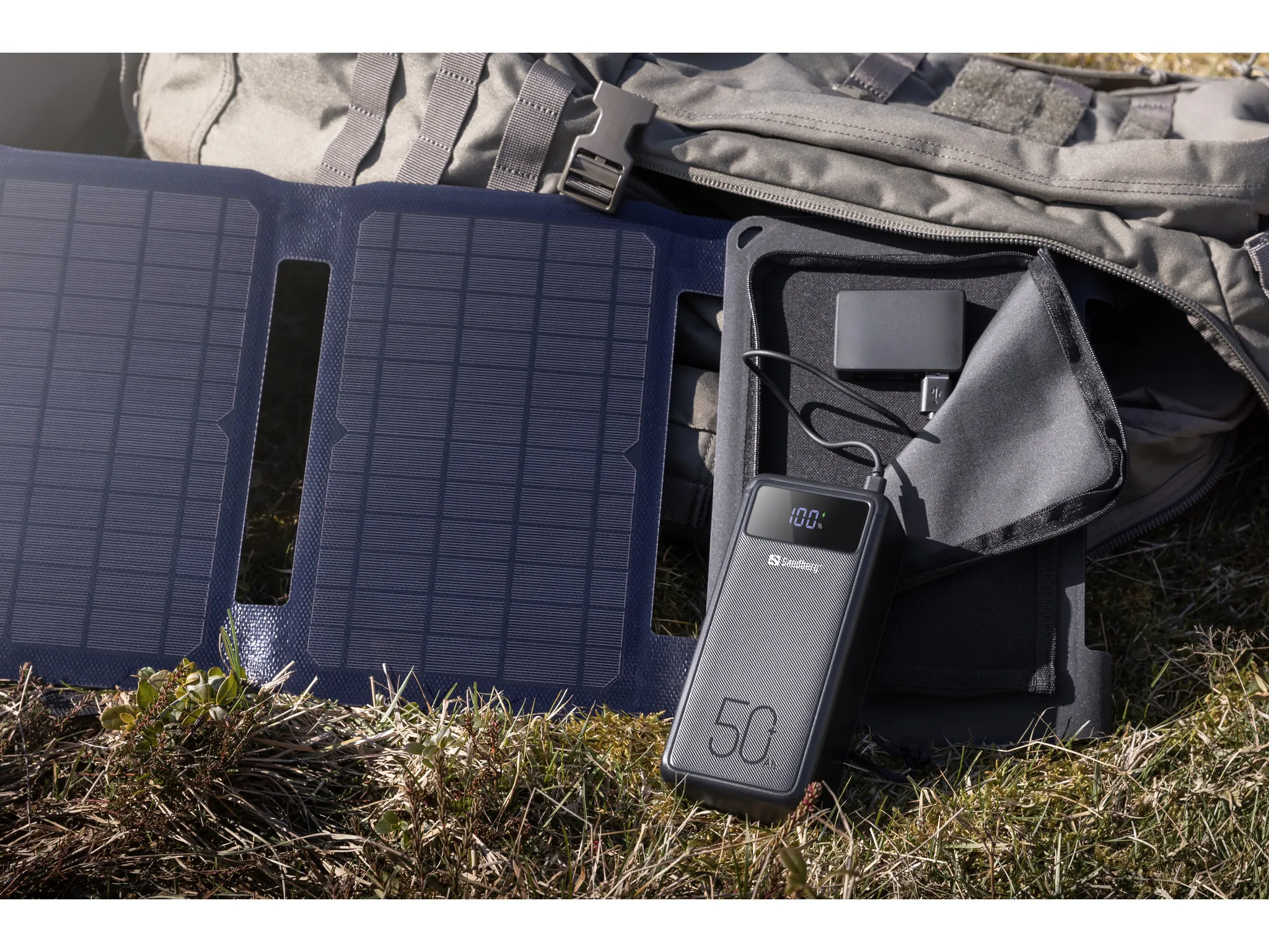 Sandberg Solar Charger 40W  - solar panel, Black