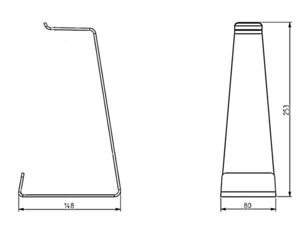 Multibrackets M Headset Holder - h&ouml;rlursst&auml;ll, vit