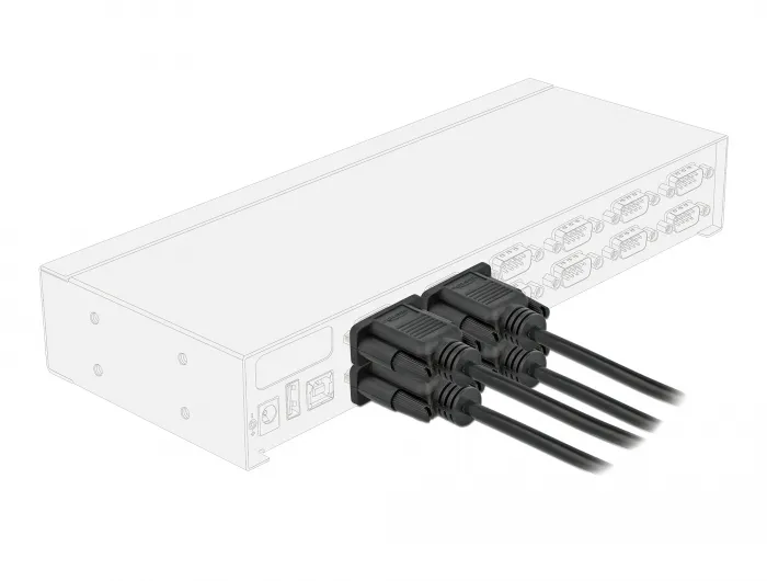 Delock Serial Cable RS-232 D-Sub 9 female to female null modem with na