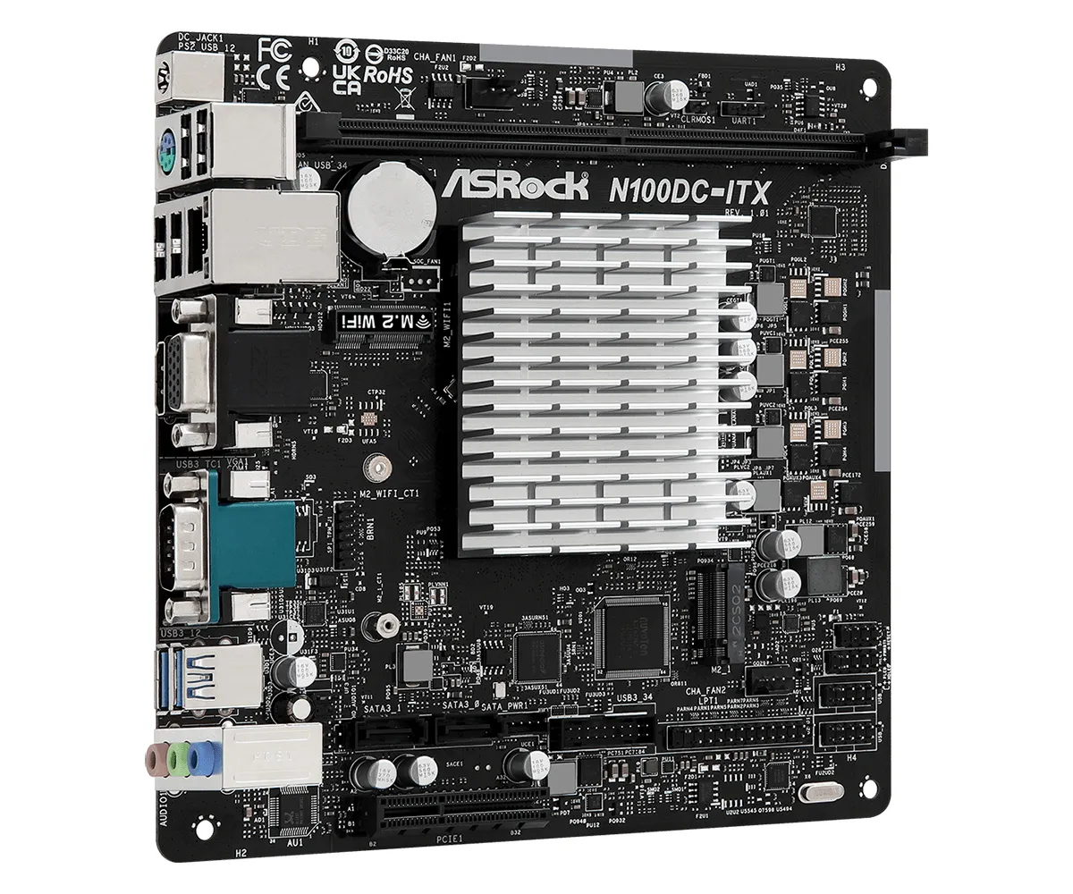 ASRock N100DC-ITX Intel N100 Mini-ITX-emolevy
