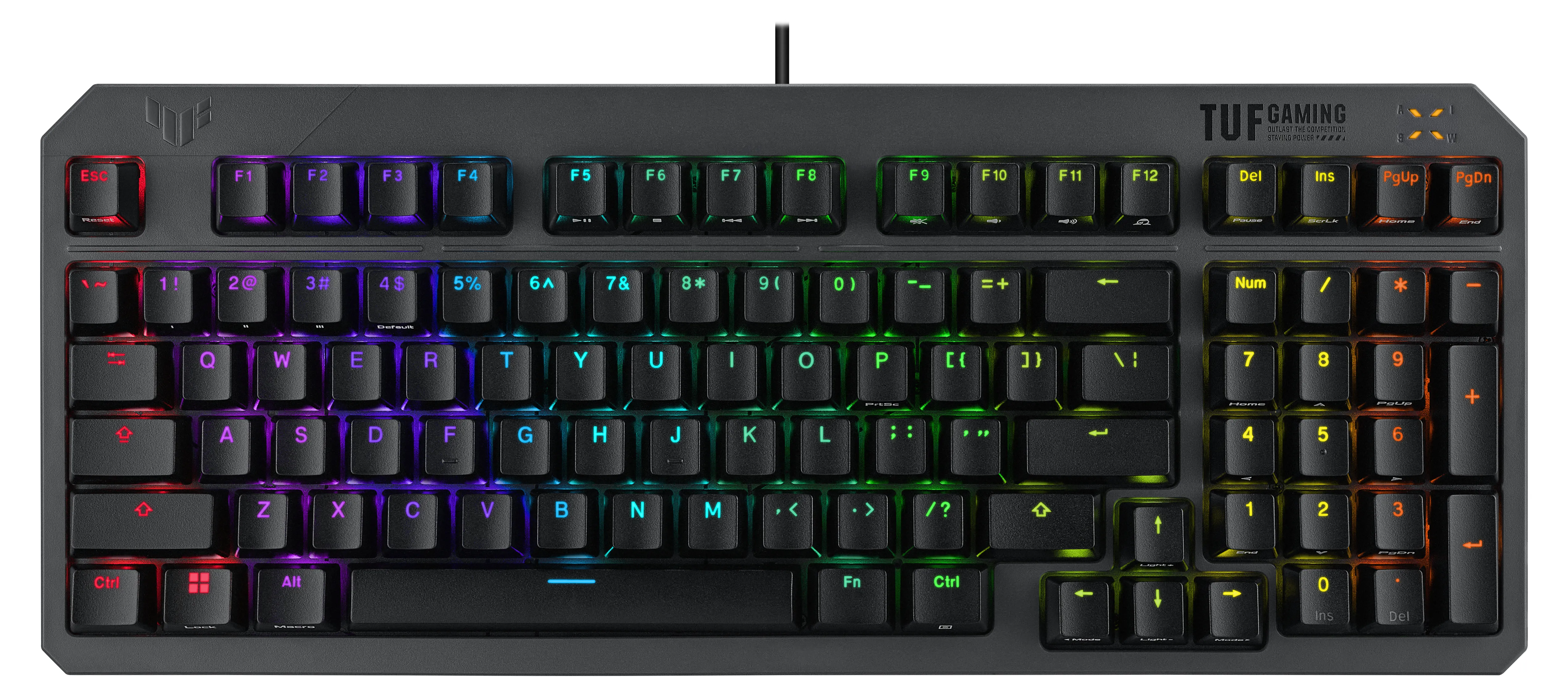 ASUS TUF Gaming K3 Gen II Mechanical Ergonomic Gaming Keyboard, Optical-mechanical, Black