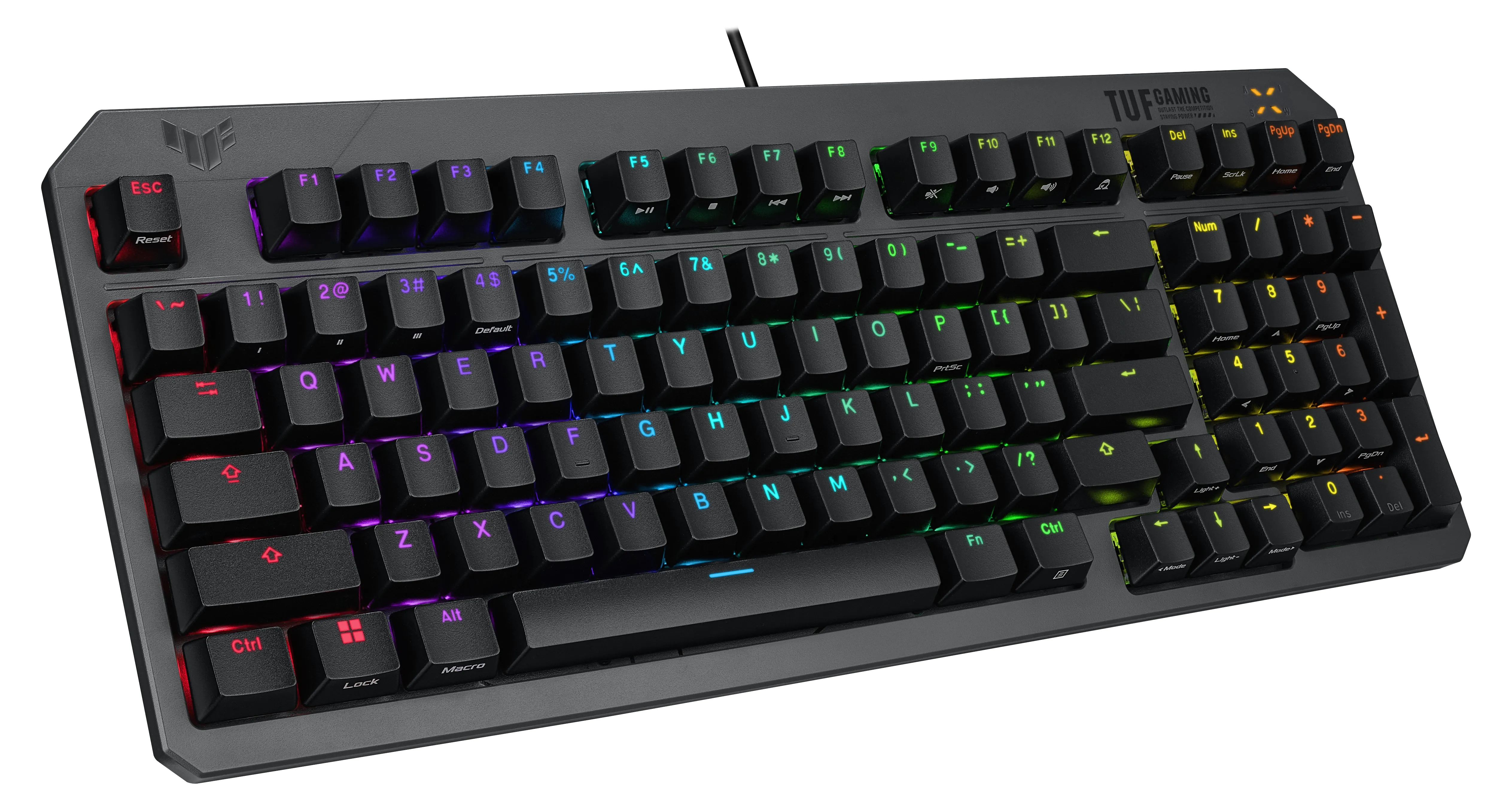 ASUS TUF Gaming K3 Gen II Mechanical Ergonomic Gaming Keyboard, Optical-mechanical, Black