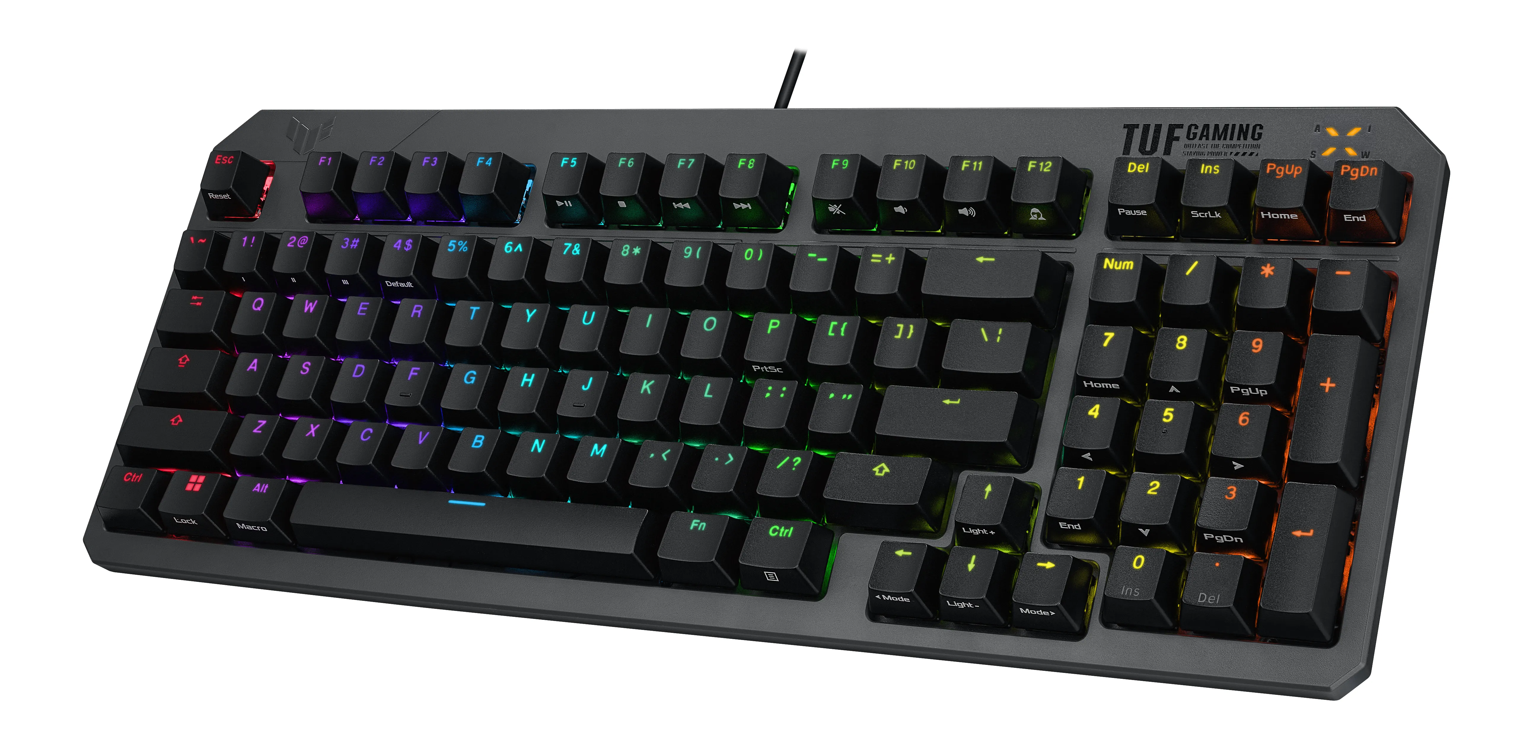 ASUS TUF Gaming K3 Gen II Mechanical Ergonomic Gaming Keyboard, Optical-mechanical, Black