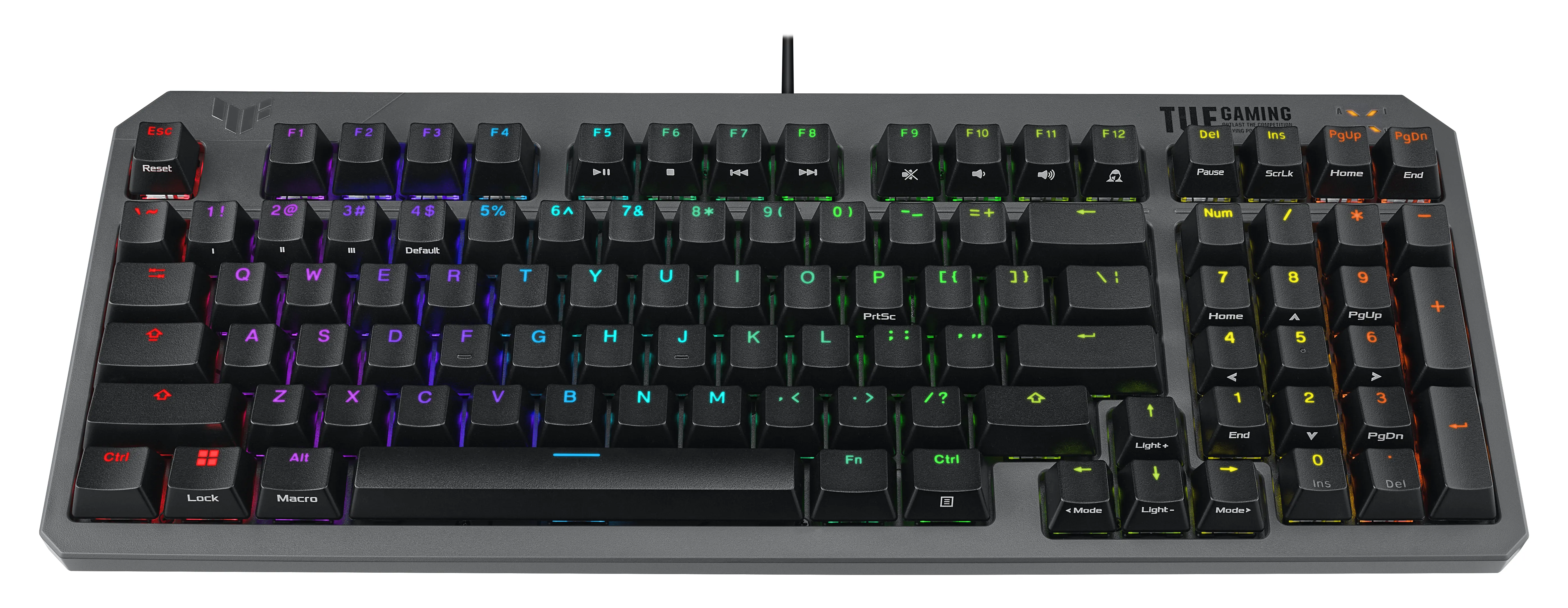 ASUS TUF Gaming K3 Gen II Mechanical Ergonomic Gaming Keyboard, Optical-mechanical, Black