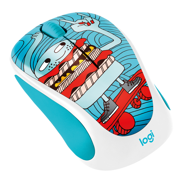 Logitech M238 Doodle Collection - wireless mouse, Skateburger