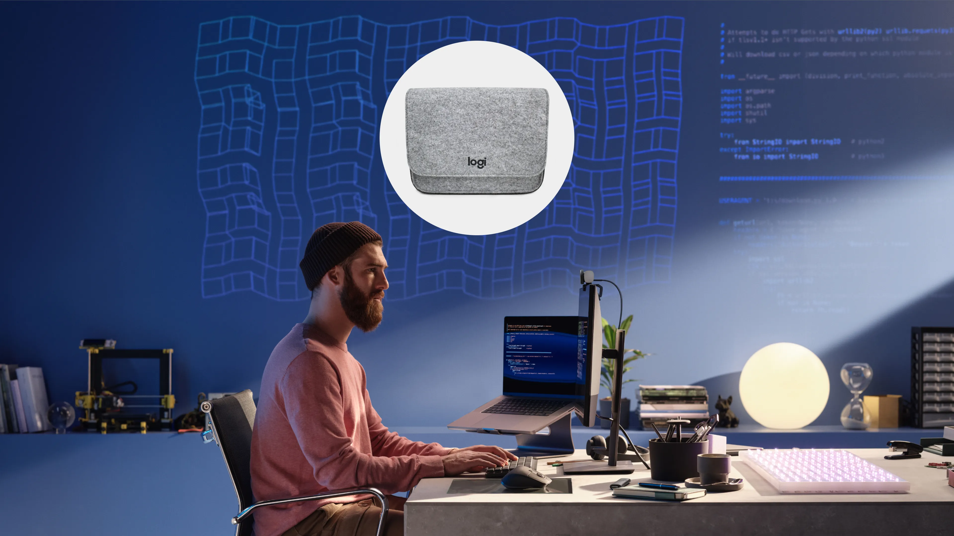 Logitech MX Master 3S tr&aring;dl&ouml;s ergonomisk mus, graphite