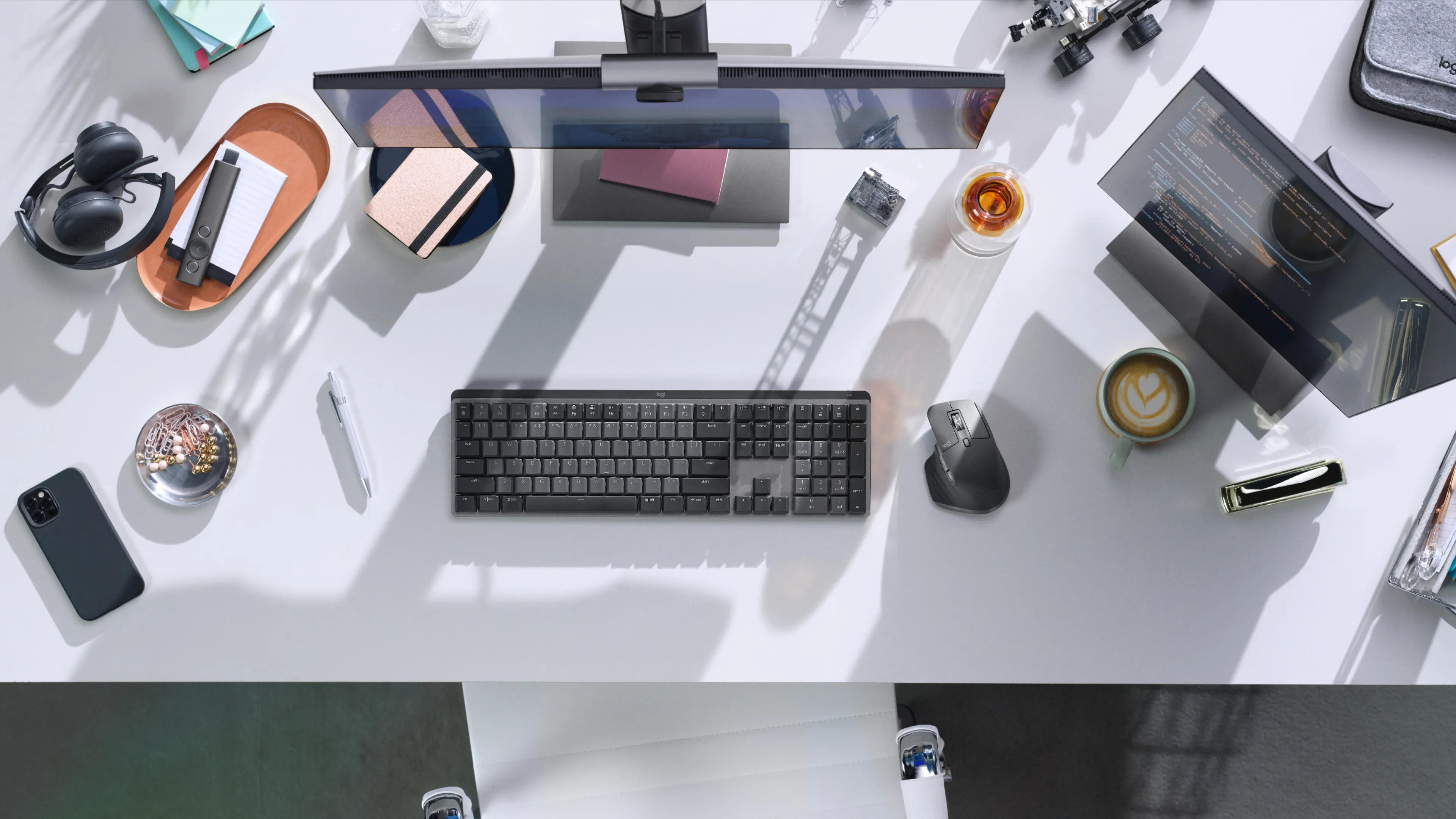 Logitech MX Master 3S tr&aring;dl&ouml;s ergonomisk mus, graphite