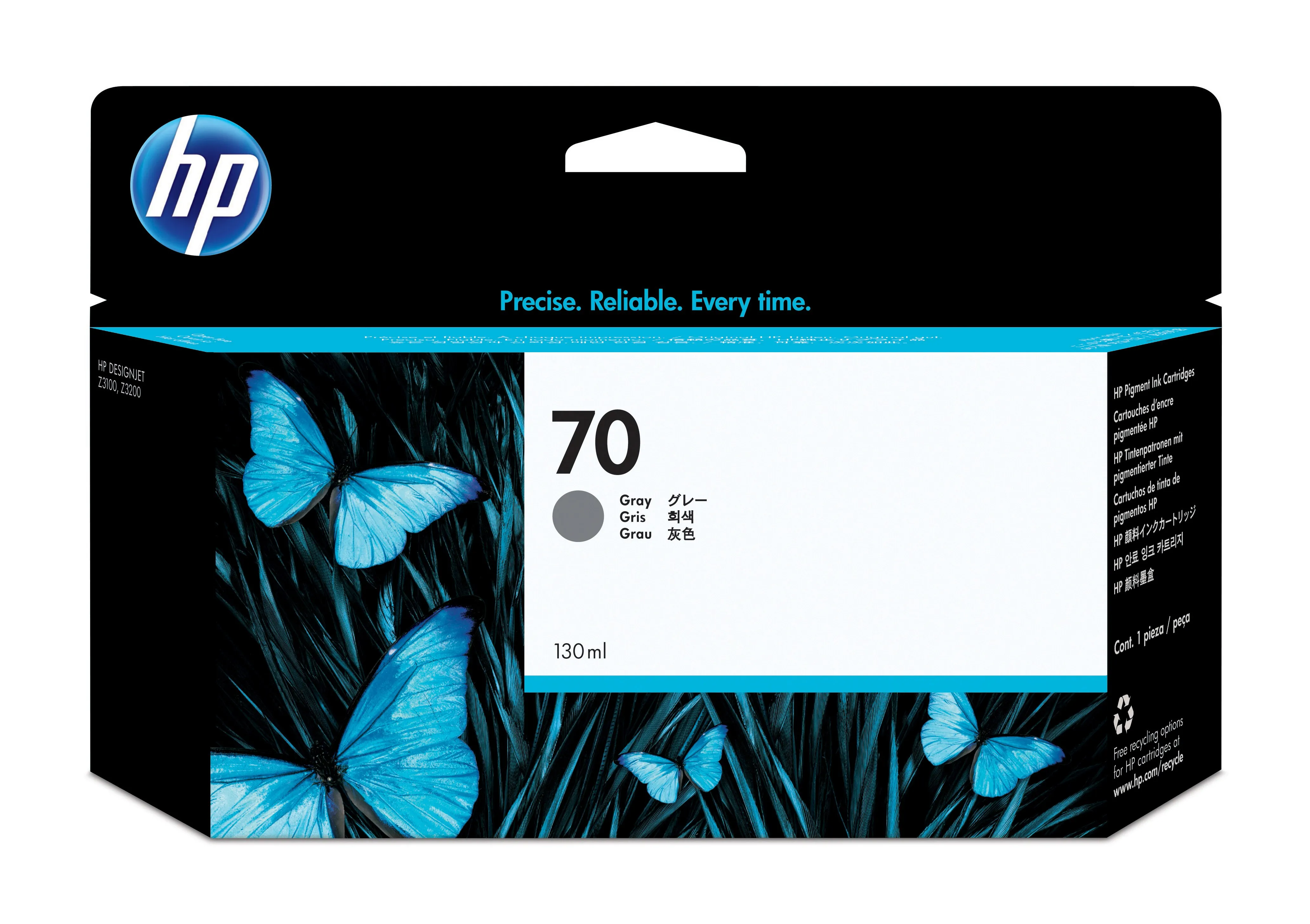 HP 70 130 ml Grey Ink Cartridge with Vivera Ink