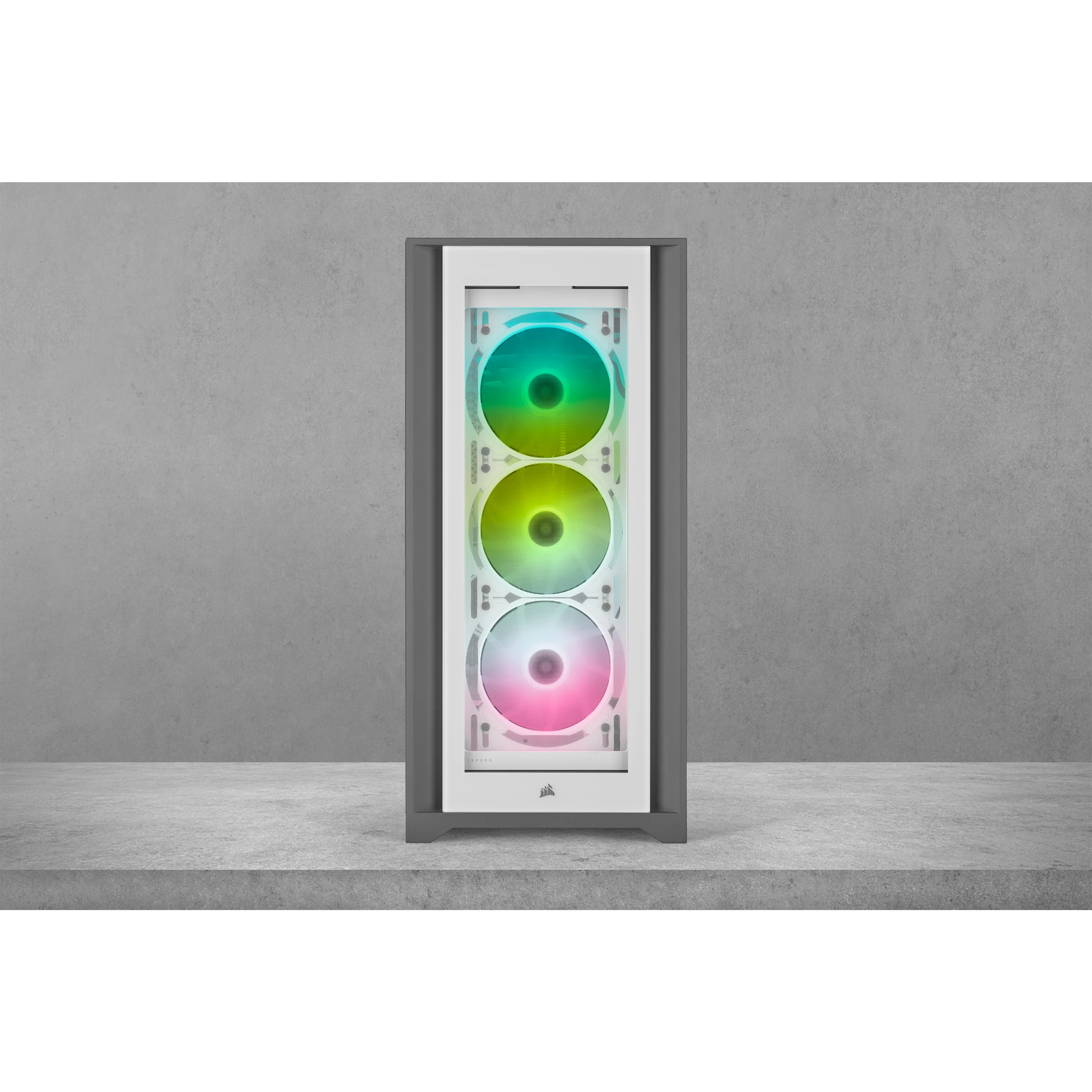 Corsair White SP120 RGB Elite RGB Led Fan 120mm, w/ AirGuide + Lightning Node CORE, 3-Pack