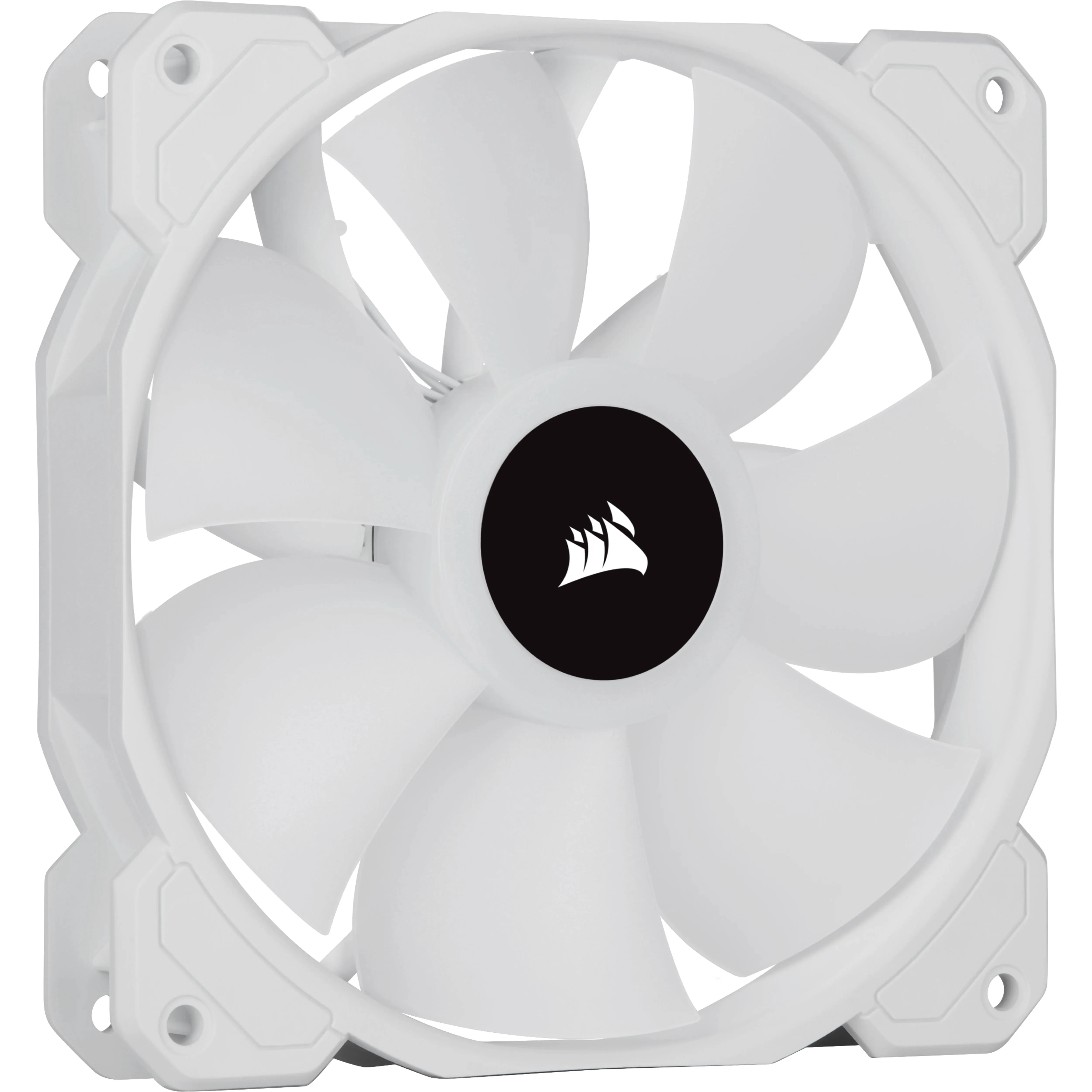 Corsair White SP120 RGB Elite RGB Led Fan 120mm, w/ AirGuide + Lightning Node CORE, 3-Pack
