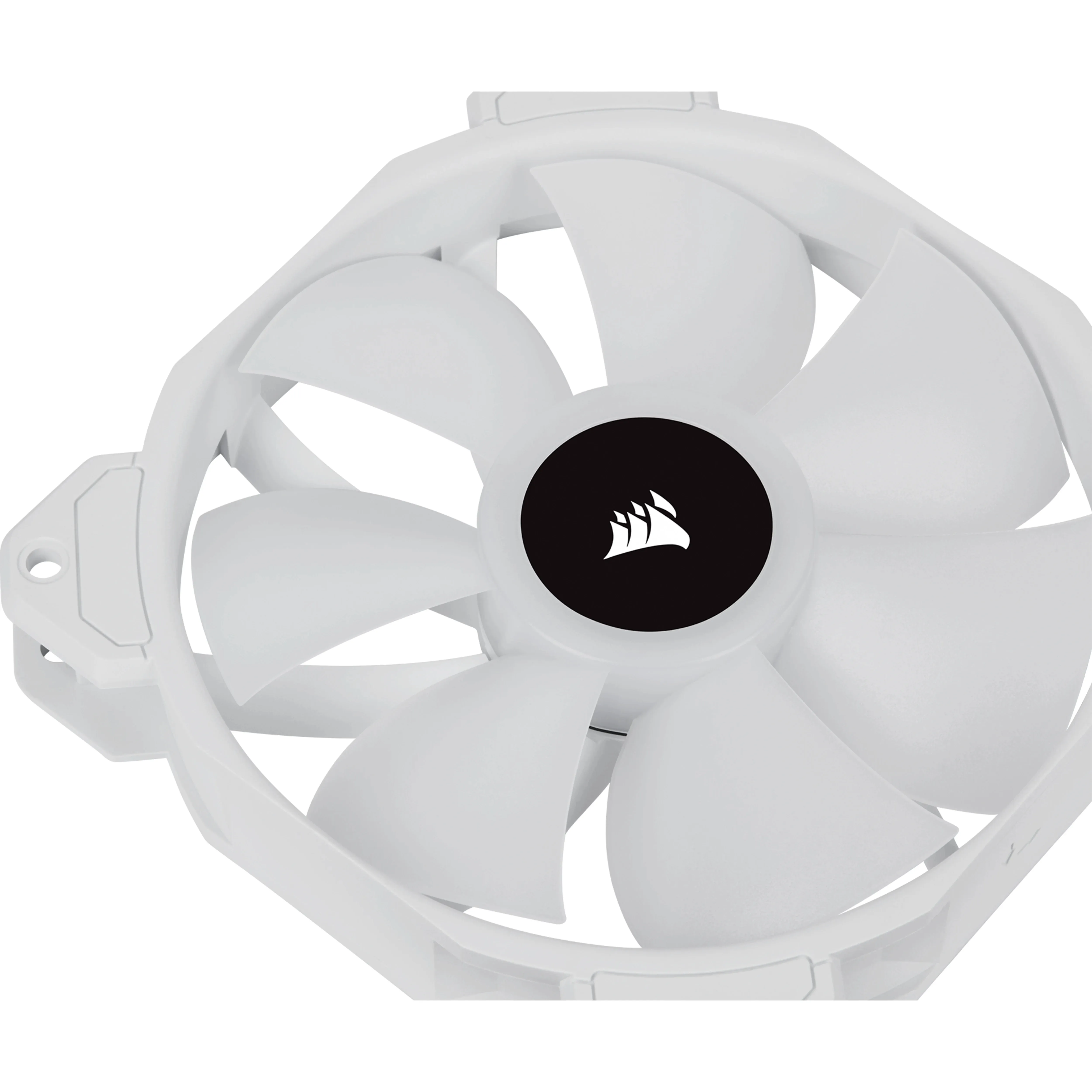 Corsair White SP120 RGB Elite RGB Led Fan 120mm, w/ AirGuide + Lightning Node CORE, 3-Pack