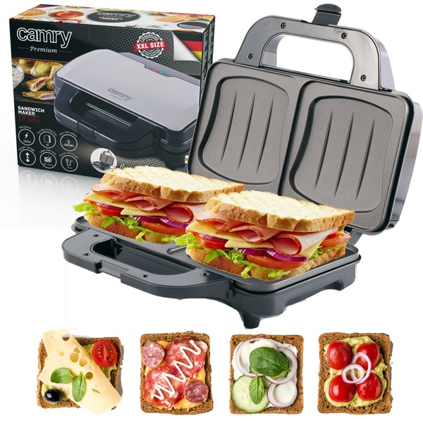 Camry CR 3054 Sandwich Maker XL 1300 W Black/Silver