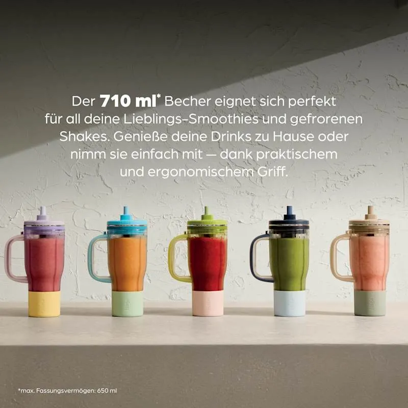 Ninja BlendBOSS DB351EUCY 1100 W 710 ml -kannettava tehosekoitin, sininen ja musta
